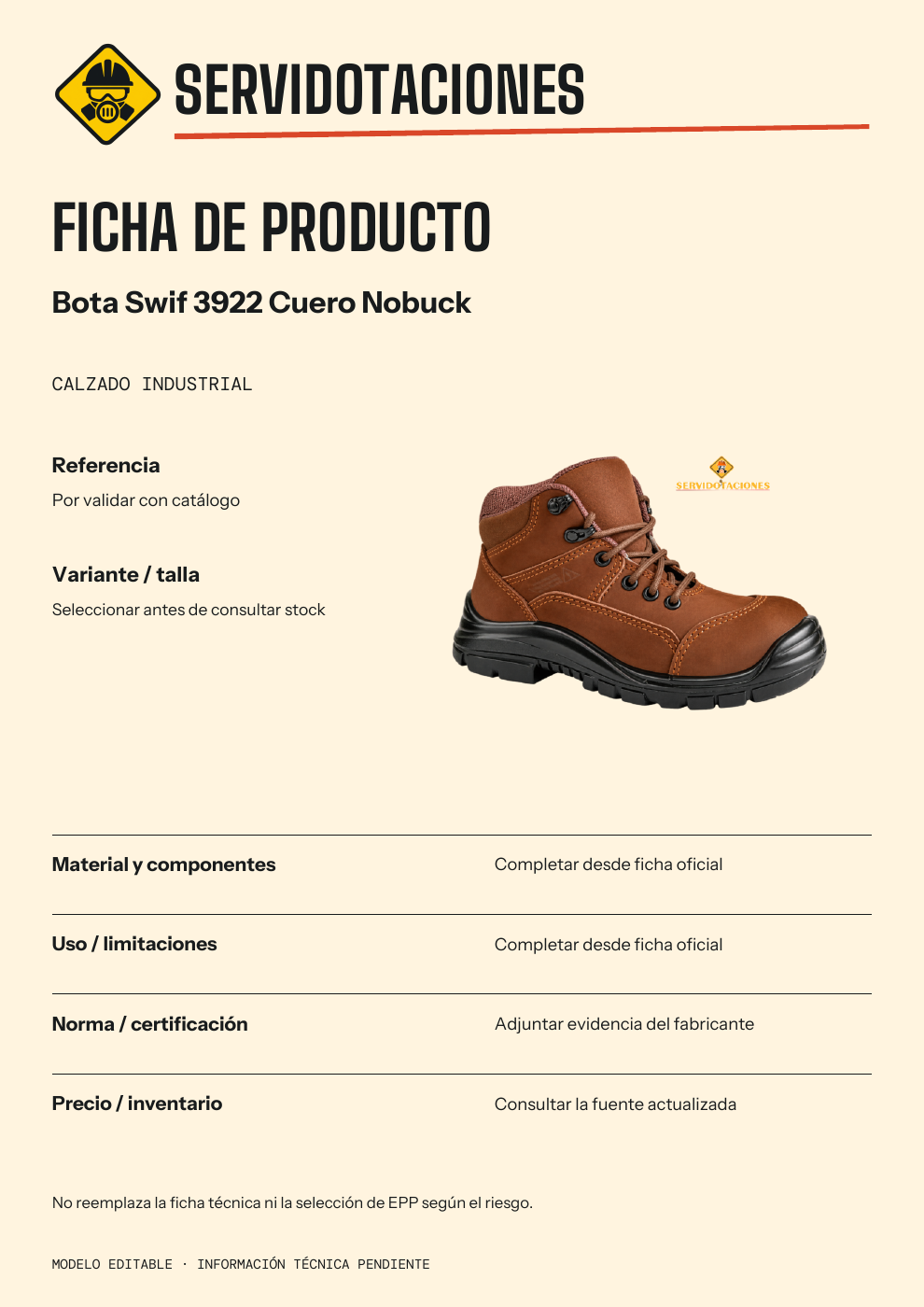 Paso firme · Ficha de producto