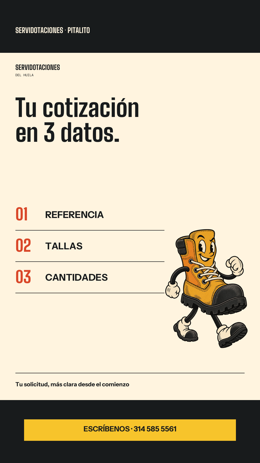 Paso firme · Historia para cotizar