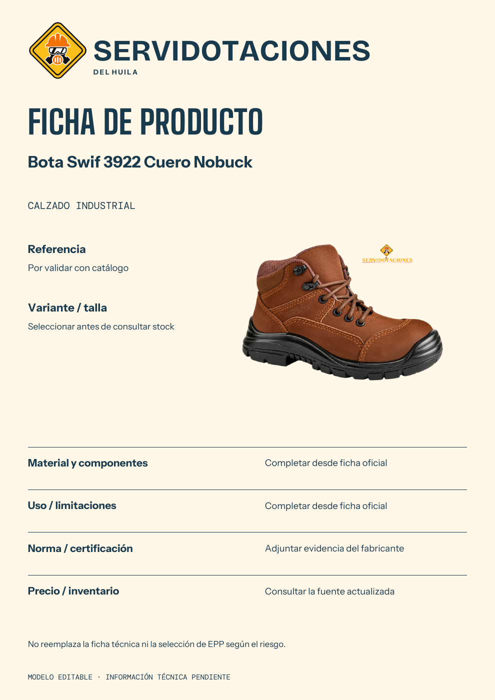 Manos a la obra · Ficha de producto