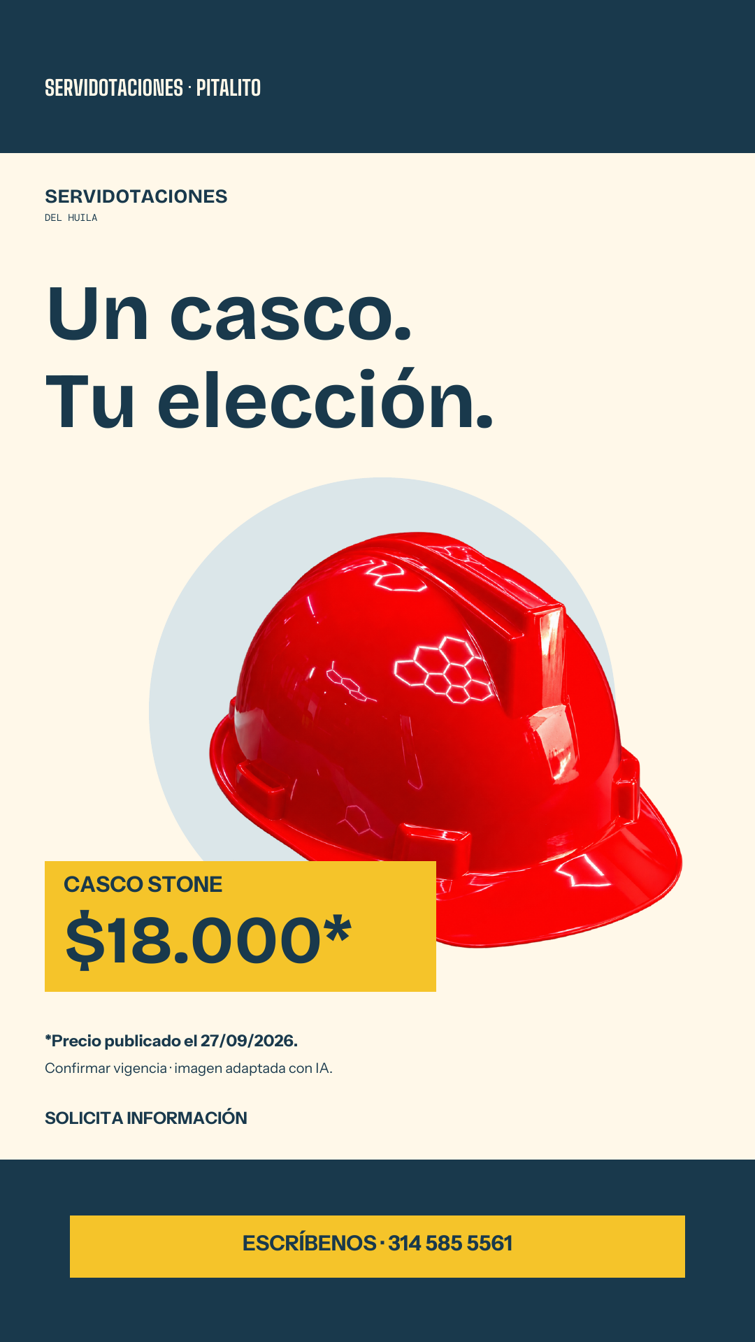 Manos a la obra · Historia de producto