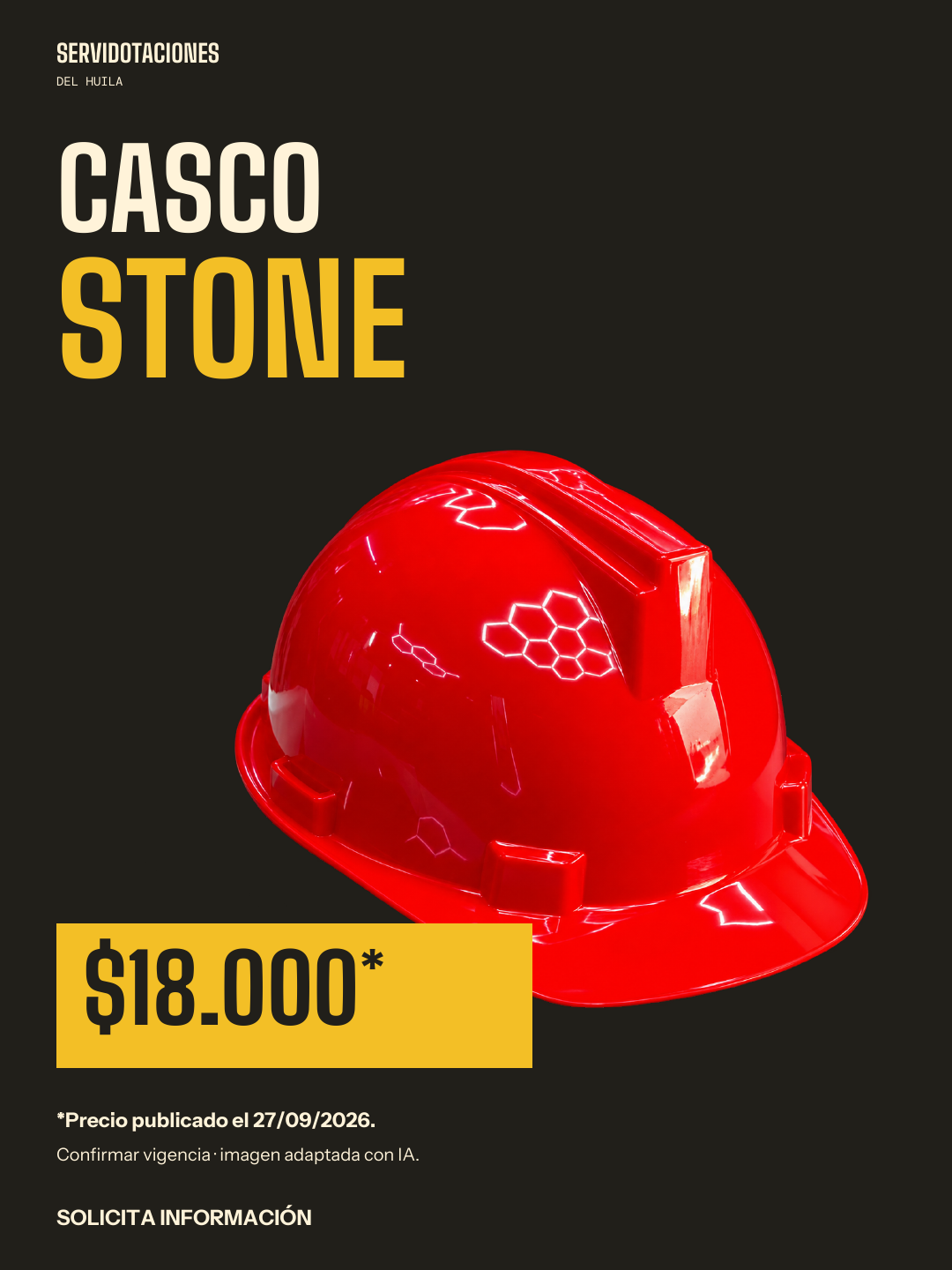 Oficio cercano · Promoción casco Stone