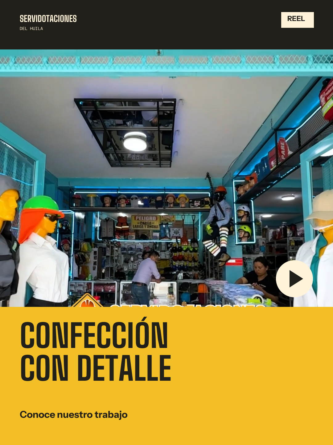 Oficio cercano · Portada de reel: confección
