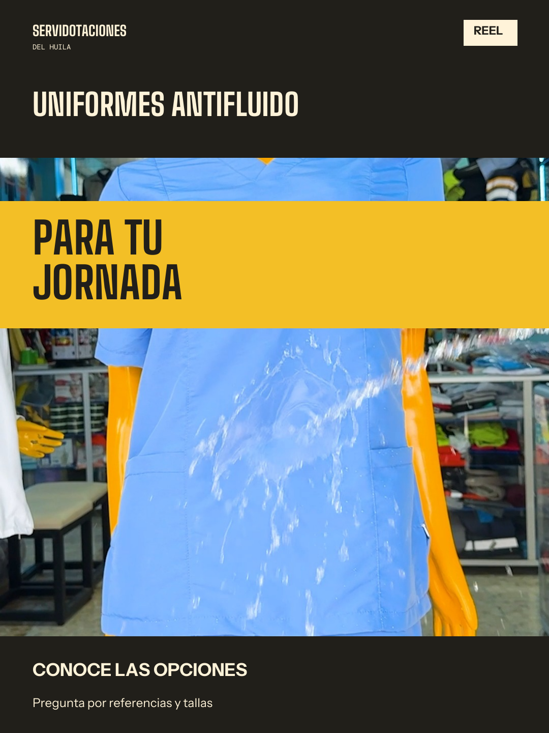 Oficio cercano · Uniformes antifluido